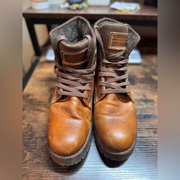 BullBoxer Brown Heeled Moto Booties size 10 - Picture 7 of 12